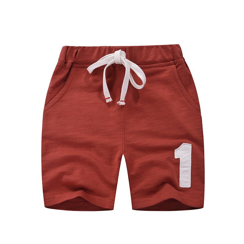 27Kids Zomer Jongens Shorts Elasticiteit Riem Strepen Nummer Sport Gebreide Pocket Broek Casual Katoenen Kinderkleding 2-9year