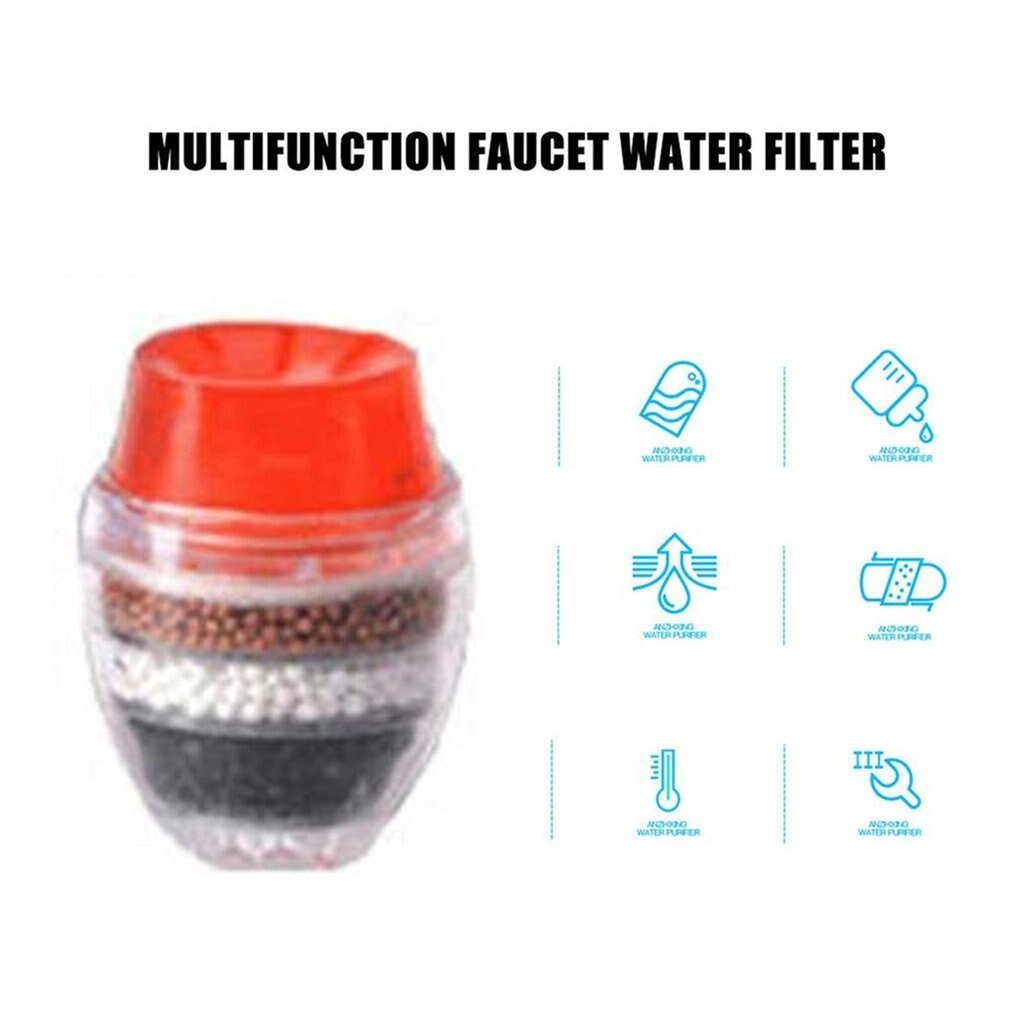 Huishouden Actieve Kool Water Filter Mini Keuken Kraan Waterzuiveraar Zuiverende Plant Filtratie Cartridge