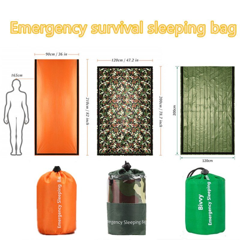Waterdichte Lichtgewicht Thermische Emergency Slaapzak Bivy Sack - Survival Deken Zakken Kamperen, Wandelen, Outdoor, Activiteiten