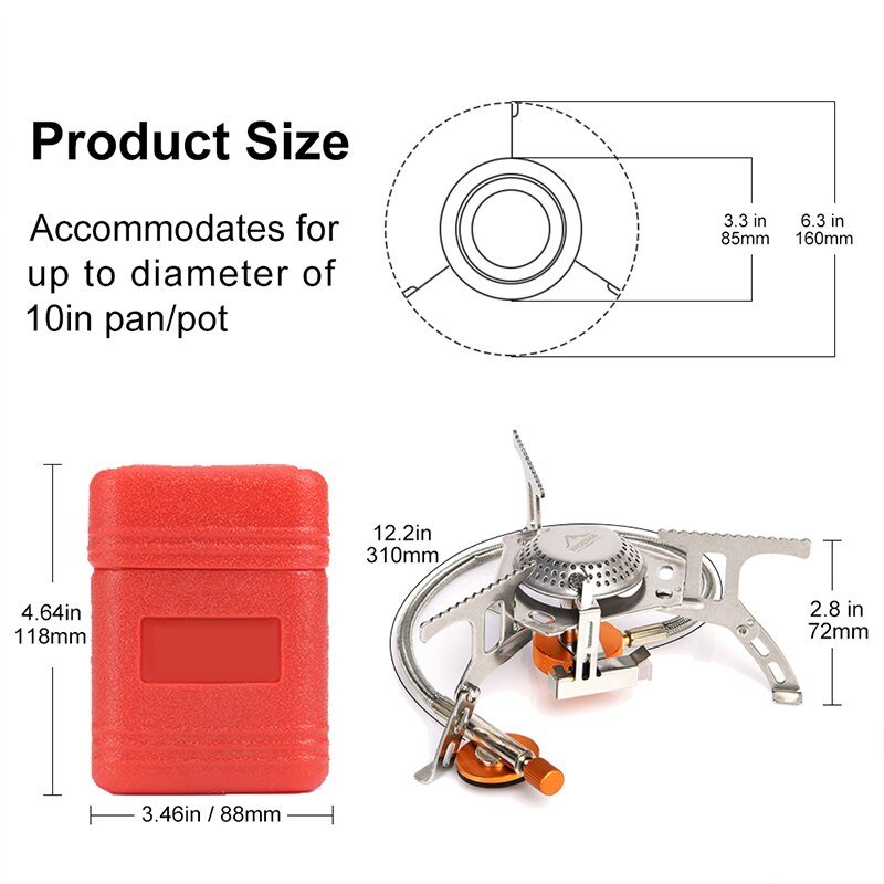 Widesea Camping Gasfornuis Outdoor Toeristische Brander Sterke Brand Heater Toerisme Fornuis Survival Oven Levert Apparatuur Picknick