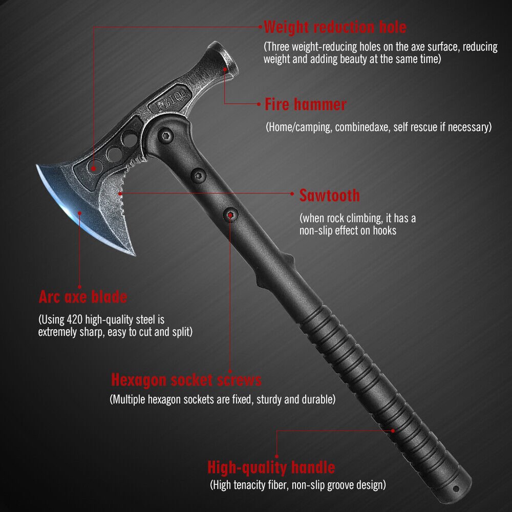 Tactische Survival Bijl Multi Tool Emergency Gear Toeristische Ax Tactische Bijl Outdoor Draagbare Tomahawk Wilde Camping Hatchet