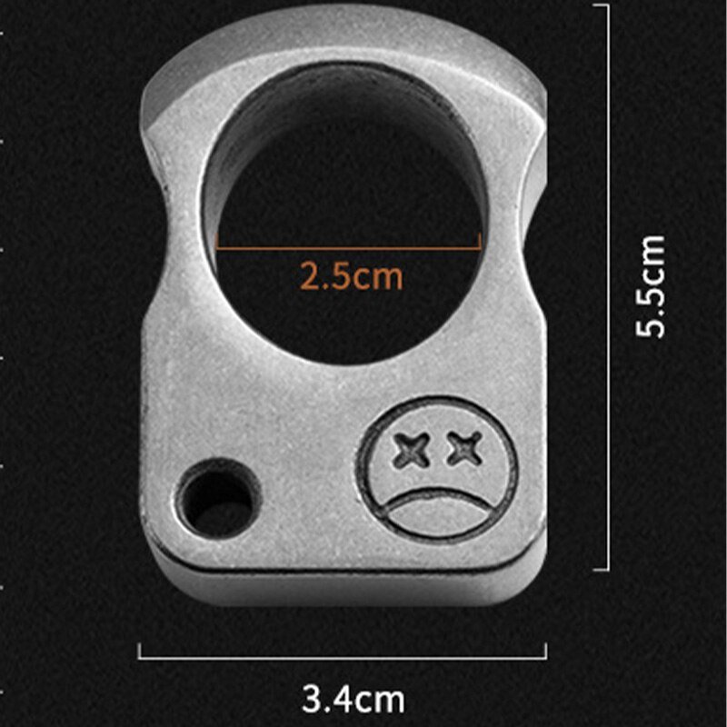 1Pc Gelegeerd Staal Outdoor Survival Tool Edc Tactical Tool Draagbare Multifunctionele Beschermen Knuckles Ring Hanger Ring Hand Decorat