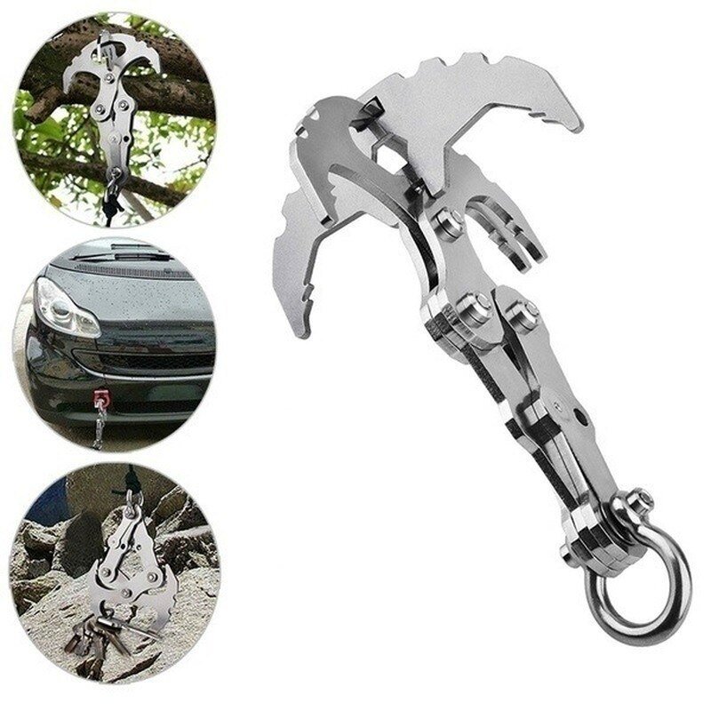 Vouwen Zwaartekracht Grab Haak Outdoor Rock Klimmen Redding Klauw Survival Bergbeklimmen Haak Tool Multifunctionele Rvs