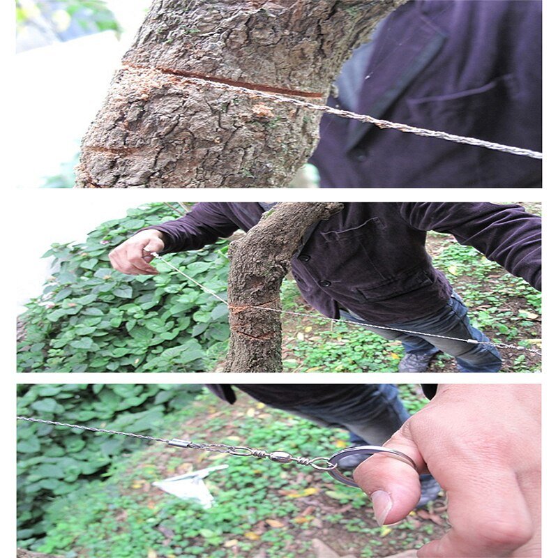 Outdoor Survival Draad Zag Rvs Camping Apparatuur Survival Gereedschap Wandelen Emergency Survival Gear Steel Hand Wire Saw