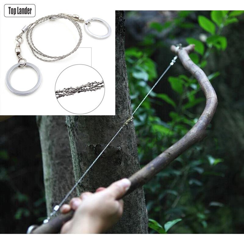 Outdoor Survival Draad Zag Rvs Camping Apparatuur Survival Gereedschap Wandelen Emergency Survival Gear Steel Hand Wire Saw
