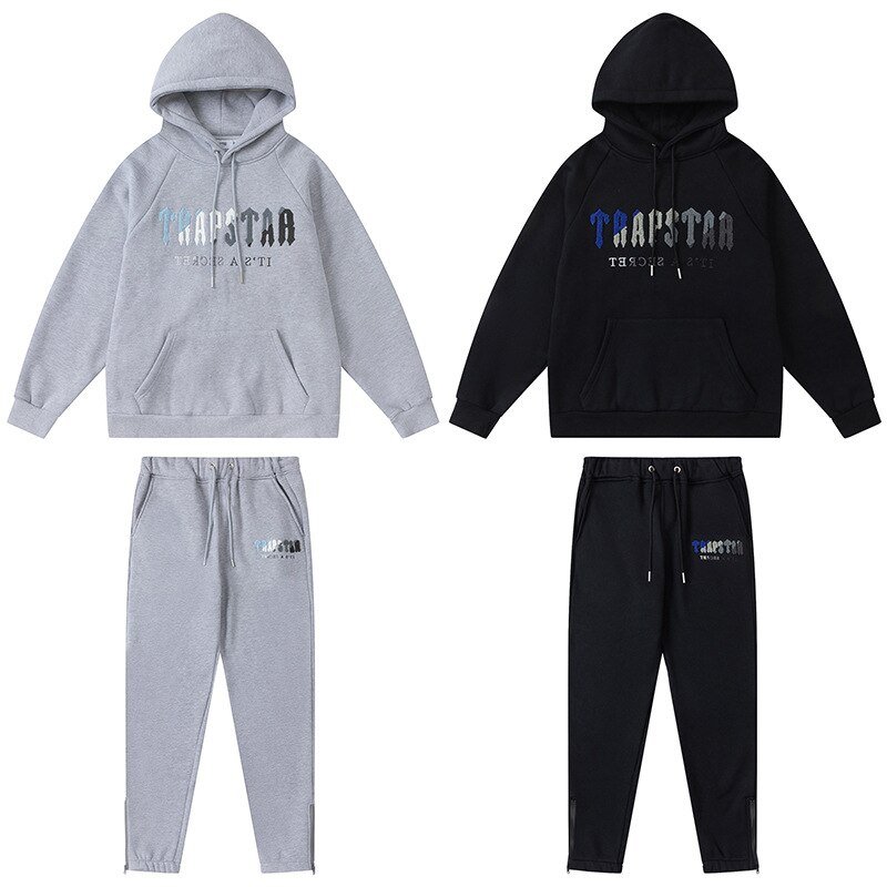 Trapstar Borduren Mannen Trui Pak Brief Hoodies Broek Sweatshirt Set Harajuku Hip Hop Casual Kleding Streetwear Sportkleding