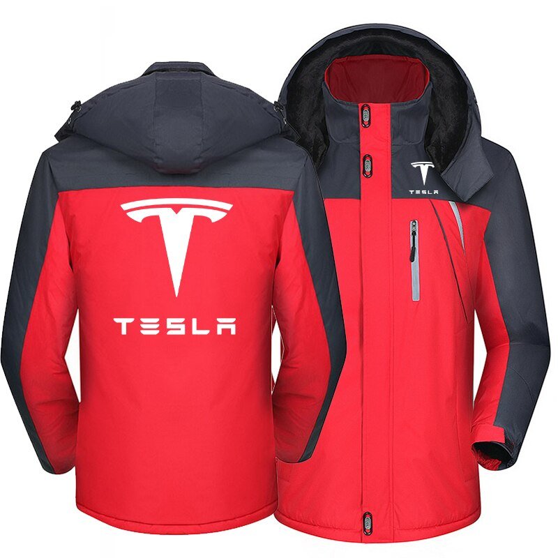 Nieuwe Winter Mode Tesla Logo Mannen Fleece Waterdichte Jassen Thicken Hoodies Rits Warme Hoge Kwaliteit Uitloper