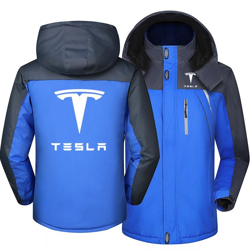 Nieuwe Winter Mode Tesla Logo Mannen Fleece Waterdichte Jassen Thicken Hoodies Rits Warme Hoge Kwaliteit Uitloper
