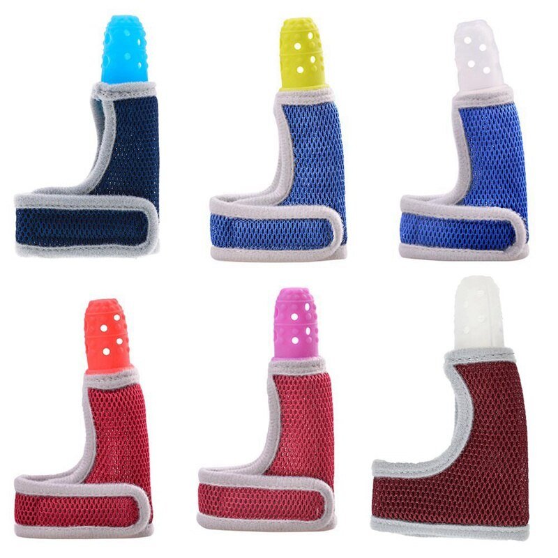 Pasgeboren Dental Care Baby Kind Vinger Guard Stop Duim Zuigen Pols Band Tandjes Handschoenen Baby Verpleging Wanten Bijtring Fopspeen