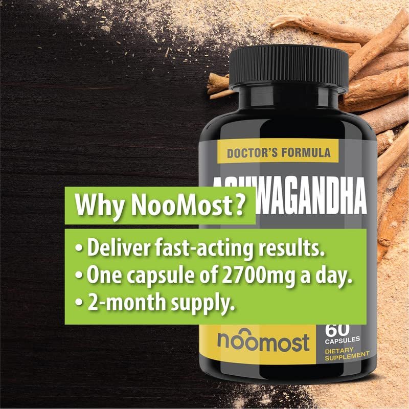 Organische Ashwagandha Capsules Bevorderen Anti-Stress, Natuurlijke Stemming Ondersteuning & Focus Ondersteuning, Natuurlijke Energie Supplement, unisex