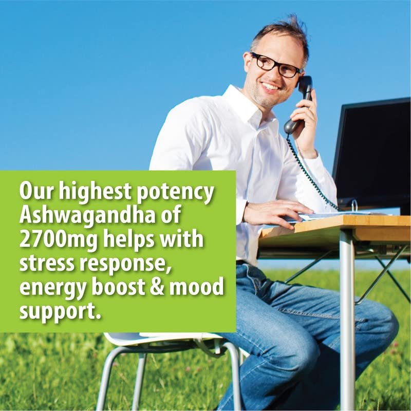 Organische Ashwagandha Capsules Bevorderen Anti-Stress, Natuurlijke Stemming Ondersteuning & Focus Ondersteuning, Natuurlijke Energie Supplement, unisex