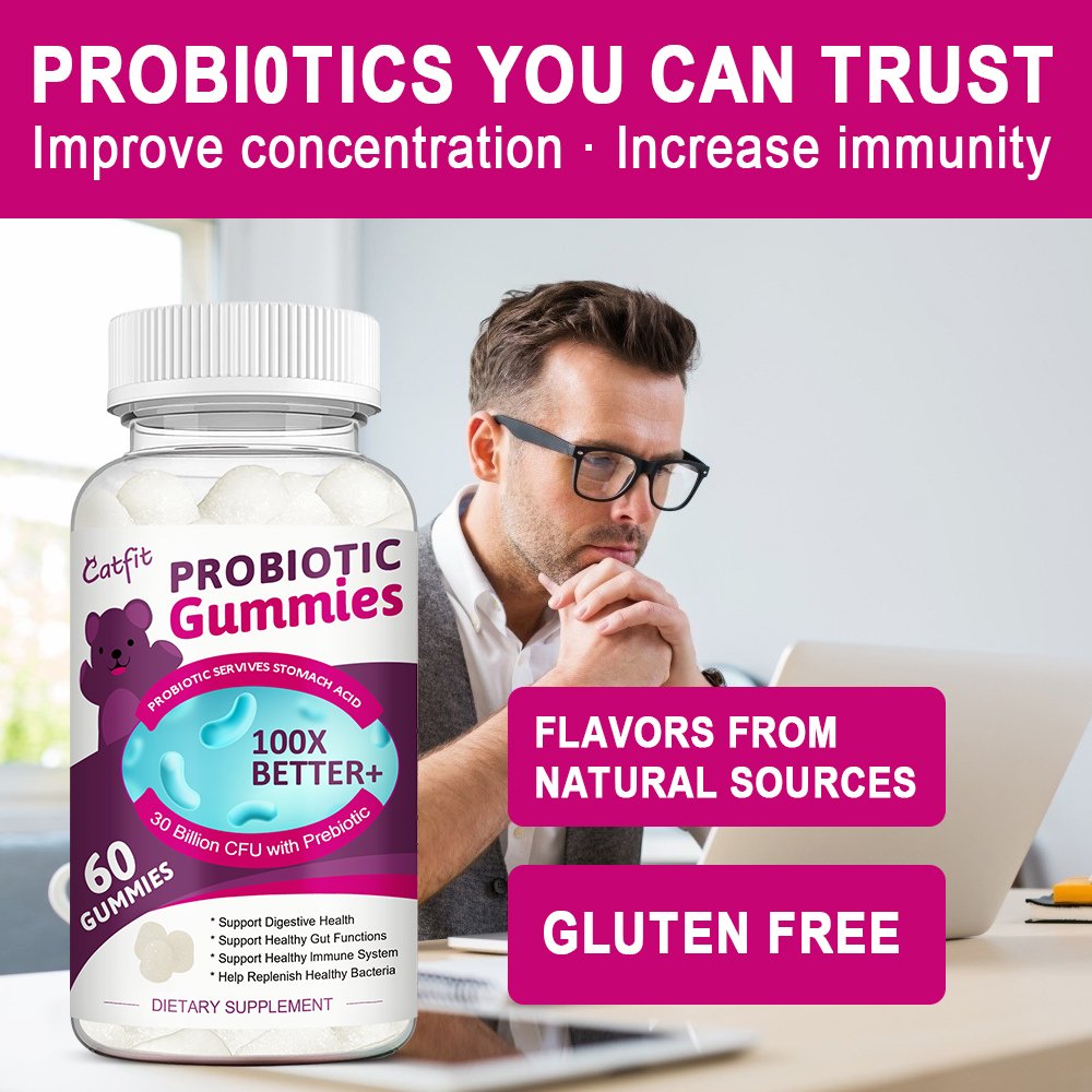 Catfit Biologische Probiotica Gummies Afslanken Product Versterken Immuniteit Gastro-intestinale Verpleging Helpen Spijsvertering Item