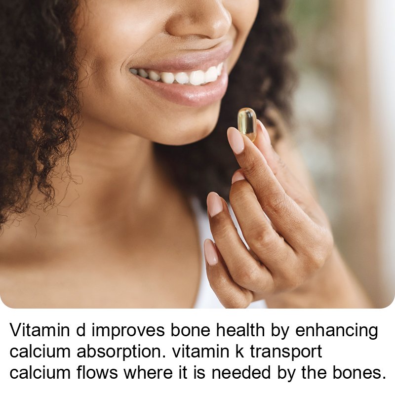 Beworths Organische Vitamine D3K2 Capsules Voor Stimuleren Calcium Absorptie Bone & Joint Gezondheid Verhogen Immuniteit Ondersteuning Hart Gezondheid