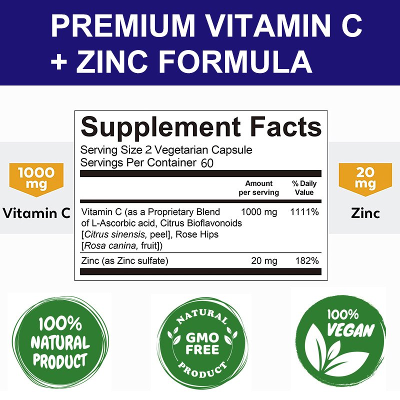 Organische Vitamine C Capsules-Whitening En Hydraterende, Anti-Rimpel, Anti-Aging, Boost Immuniteit, anti-Oxidatie, Boost Energie