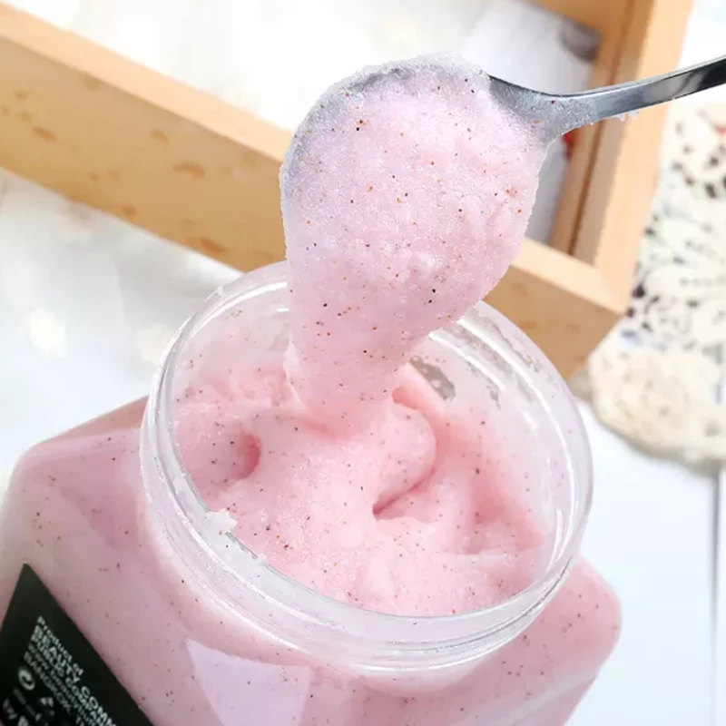 350Ml Dropship Biologisch Fruit Aardbei Papaya Houtskool Lavendel Exfolianting Whitening Hydraterende Gezicht En Body Scrub