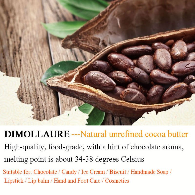 * Dimollaure 50G-500G Pure Cacaoboter Ruwe Ongeraffineerde Cacaoboter Huidverzorging Carrier Olie Natuurlijke Organische olie Cosmetica Ruwe