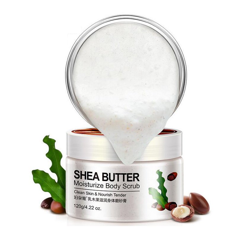 Exfoliërende Gel Body Scrub Crème Shea Butter Fruit Komkommer Amandel Huid Whitening Gaan Cutine Dode Huid Hydraterende Lichaamsverzorging 120G Exfoliërende Gel Body Scrub Crème Shea Butter Fruit Komkommer Amandel Huid Whitening Gaan Cutine Dode Huid Hydraterende Lichaamsverzorging 120G