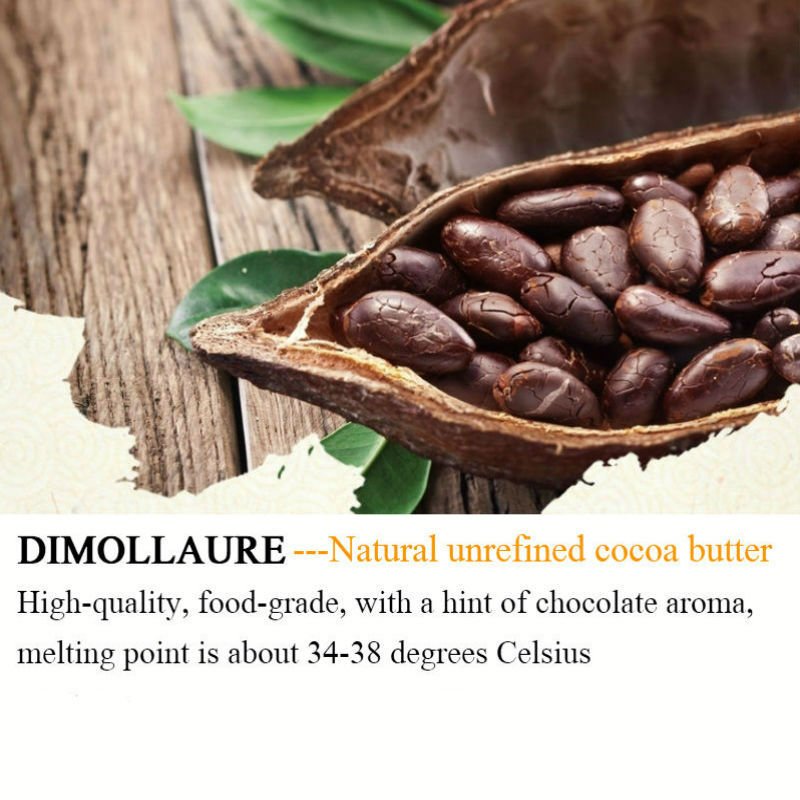 * Dimollaure 100G-500G Pure Cacaoboter Ongeraffineerde Huidverzorging Carrier Olie Lichaam Voeden Hydraterende Olie Huid cosmetica Ruwe