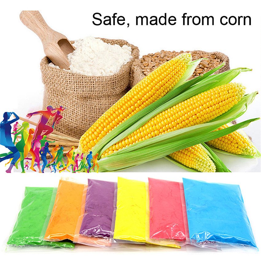 100 G/zak Gekleurde Poeder Voor Holi Party Novelty Festival Regenboog Maïsmeel Funny Gadgets Kleurrijke Poeder Gags Bananasplit 100 G/zak Gekleurde Poeder Voor Holi Party Novelty Festival Regenboog Maïsmeel Funny Gadgets Kleurrijke Poeder Gags Bananasplit