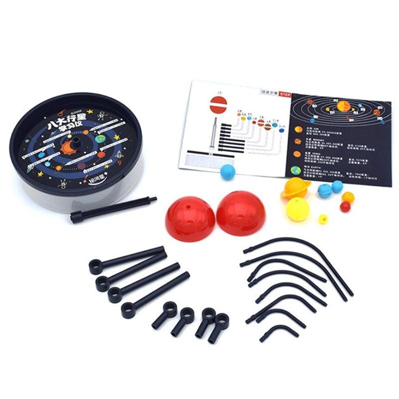 1Set Zonnestelsel Negen Planeten Model Science Kit Diy Montage Ouder-kind Interactie Planetarium Speelgoed Kinderen Educatief Speelgoed