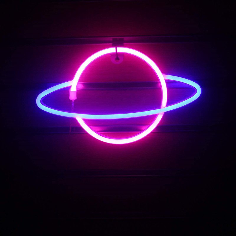 Planeet Led Verlichting Neon Light Sign Slaapkamer Decor Rocket Alien Neon Night Lamp Voor Kamers Wall Art Bar Party Usb of Batterij Aangedreven