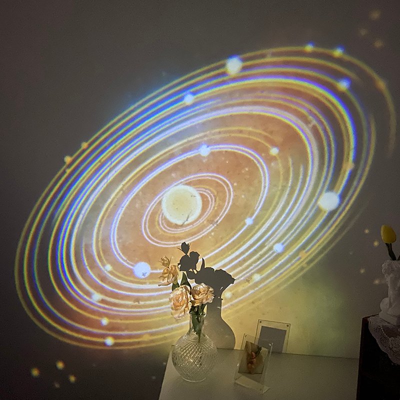 Planeet Achtergrond Projectielamp Galaxy Light Projector Night Light Photo Prop Muur Partij Decoratie Slaapkamer Decor Ночник