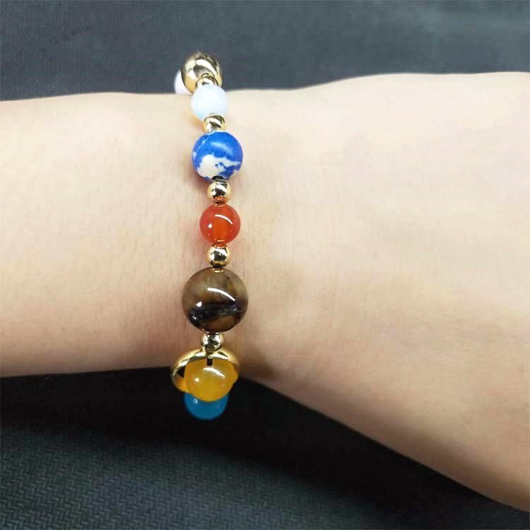 Universe Acht Planeten Kralen Armbanden Mode-sieraden Natuurlijke Zonnestelsel Energie Armband Voor Vrouwen Of Mannen Chritmas
