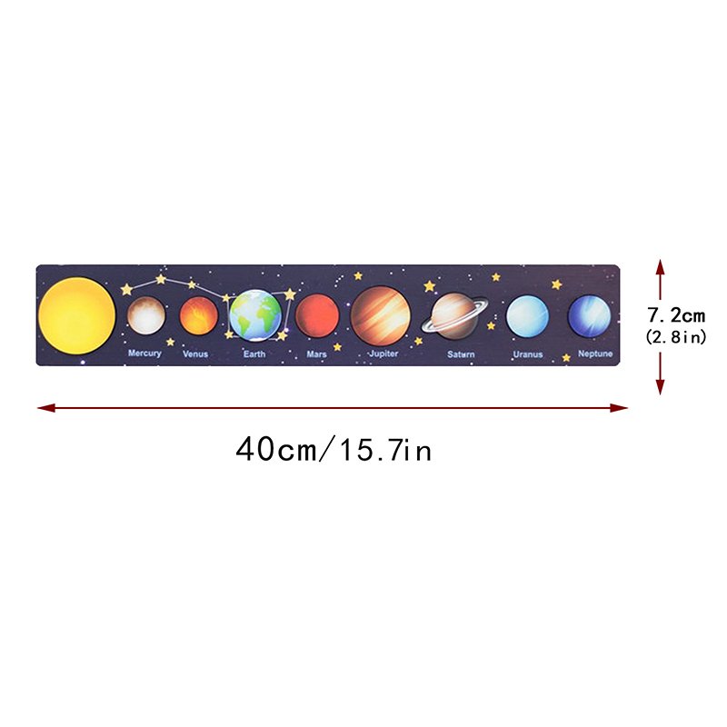 Kids Solar System Tray Jigsaw Puzzles Wooden Toys Montessori Space Planets Puzzles Games Sun Earth Science Educational Toys