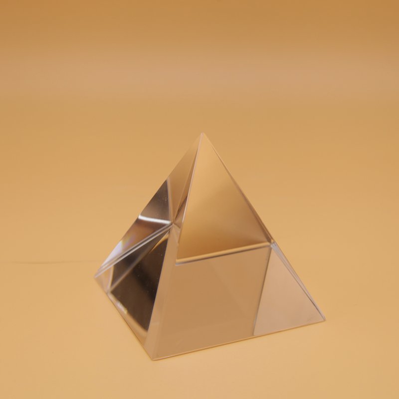 80Mm Hoge Kwaliteit Optische Glas Transparant Regenboog Rechthoekige Polyhedral Popularisering Wetenschap Studeren Student Piramide Prisma