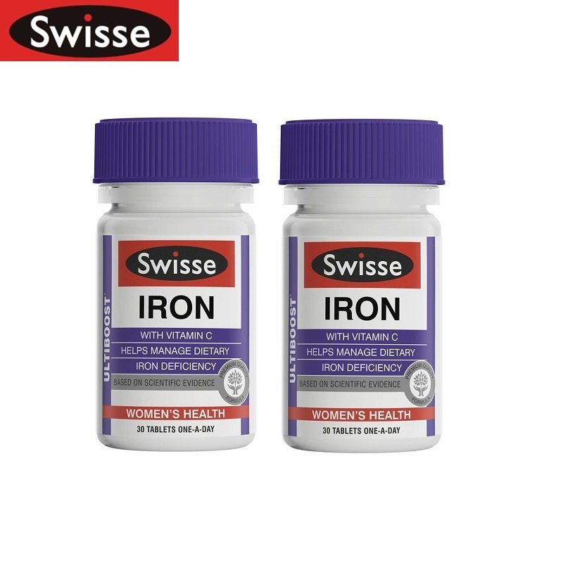 Australië Swisse Ijzer Supplement 30 Tabletten Vrouwen Gezondheid Bloed Dietary Ijzertekort Vitamine C Immuunsysteem Vegetariërs Veganisten