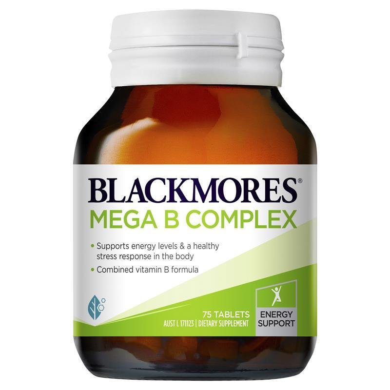 Australië Bm Vitaminen Mega B Complex 75Tablet Zenuwstelsel Stress Functie Boost Fysieke Activiteit Gezondheid Wellness Supplementen