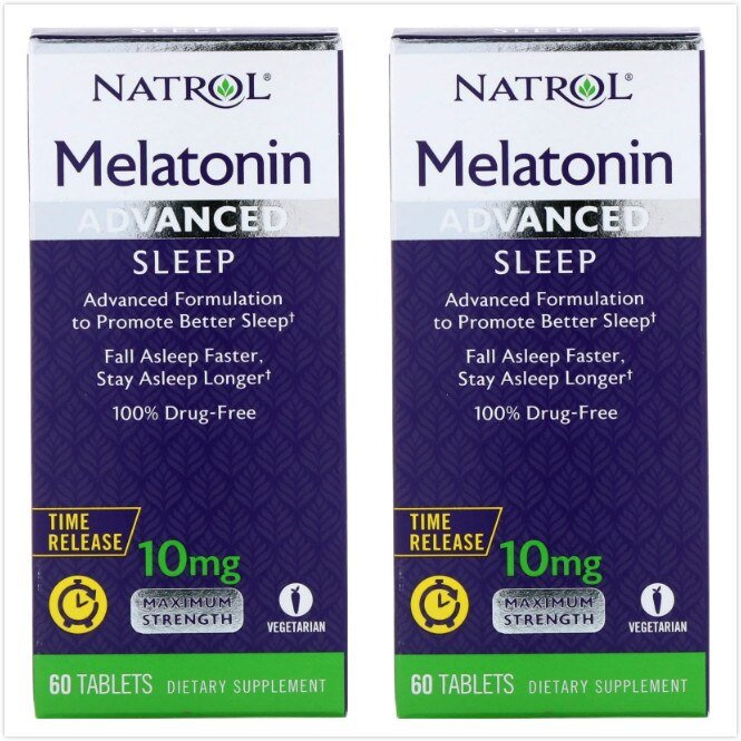 2 Flessen Natrol Geavanceerde Slaap Melatonine 10 Mg 60 Tabletten Calcium Vitamine Sneller In Slaap Vallen Verblijf In Slaap Langer Gratis Verzending 2 Flessen Natrol Geavanceerde Slaap Melatonine 10 Mg 60 Tabletten Calcium Vitamine Sneller In Slaap Vallen Verblijf In Slaap Langer Gratis Verzending