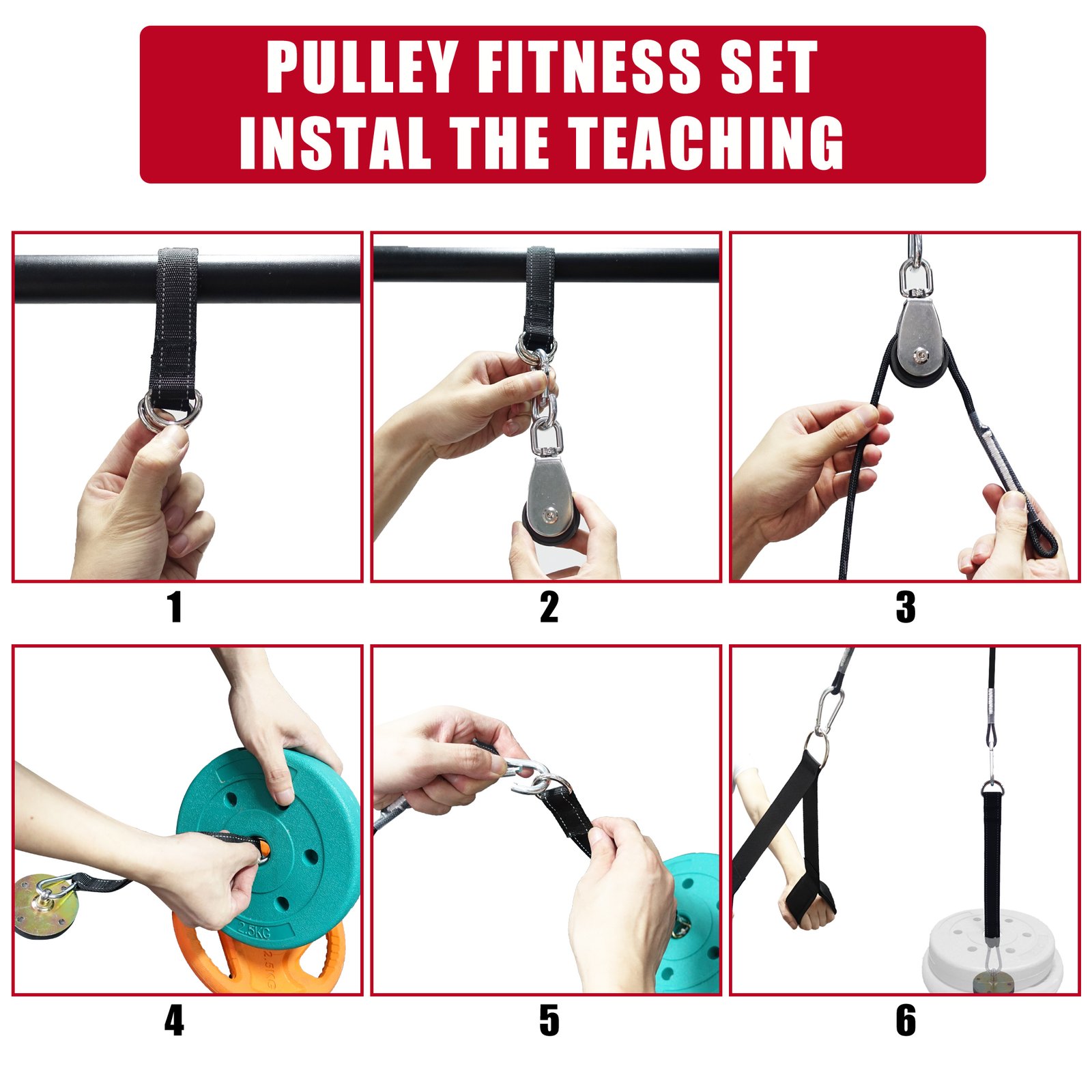 Fitness Arm Pols Trainer Triceps Blaster Pull Down Gewichtheffen Workout Home Gym Sport Pully Machine Accessoires Apparatuur