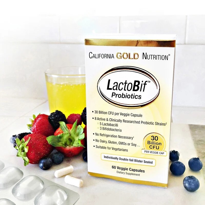 California Goud Voeding, Lactobif Probiotica, 30 Miljard Cfu, 60 Veggie Capsules