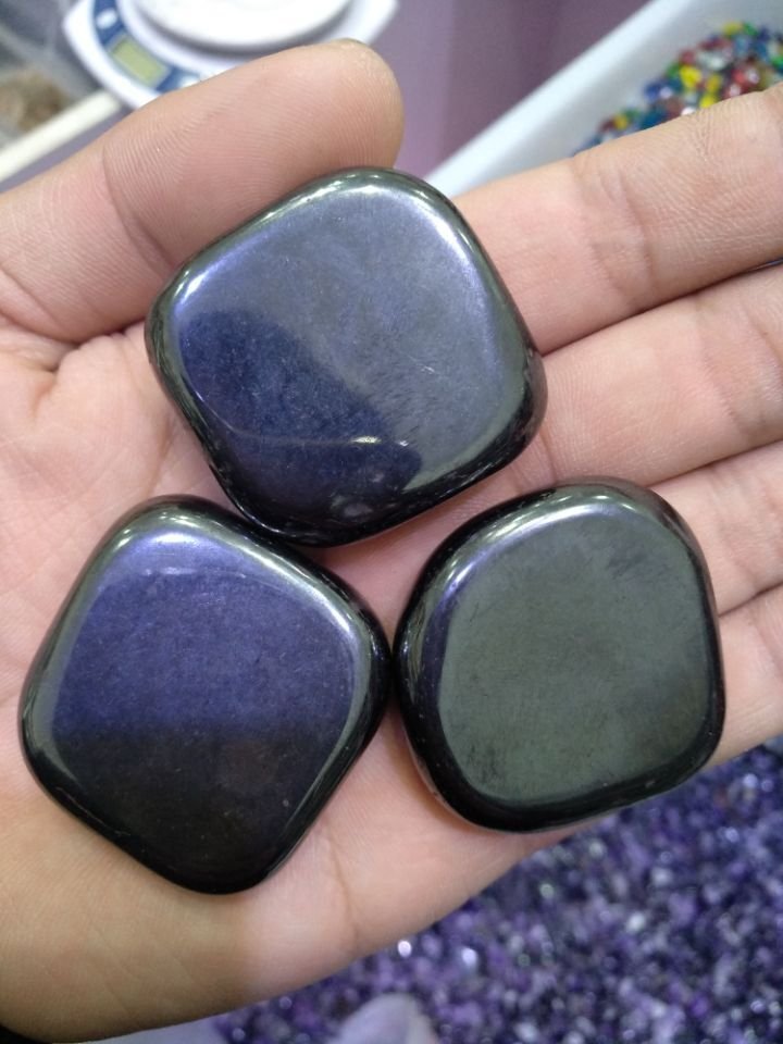 3 pcs Zwart Magneet Magnetiet Getrommeld Stone Wicca, Bericht Reiki Crystal Healing
