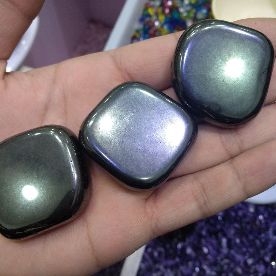 3 pcs Zwart Magneet Magnetiet Getrommeld Stone Wicca, Bericht Reiki Crystal Healing