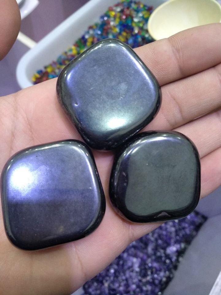 3 pcs Zwart Magneet Magnetiet Getrommeld Stone Wicca, Bericht Reiki Crystal Healing