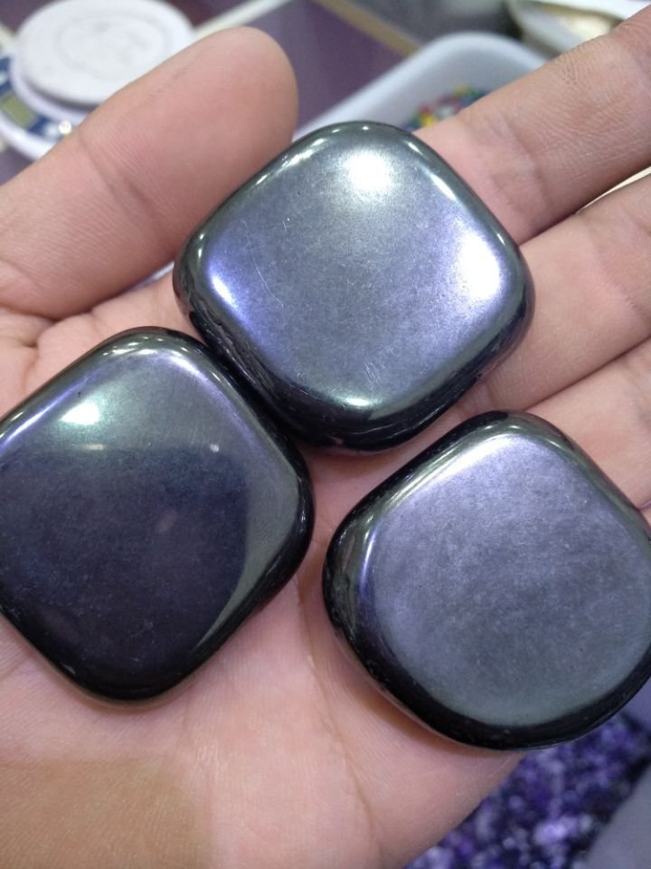3 pcs Zwart Magneet Magnetiet Getrommeld Stone Wicca, Bericht Reiki Crystal Healing