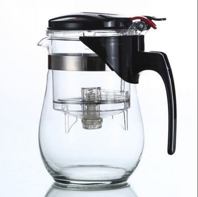750Ml Hittebestendige Glazen Theepot Chinese Kung Fu Thee Bloem Thee Pot Compact Size Koffiezetapparaat Puer Waterkoker Drinkwares