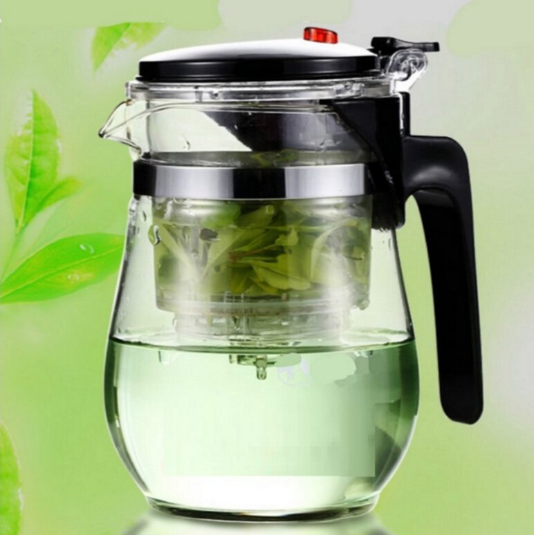 750Ml Hittebestendige Glazen Theepot Chinese Kung Fu Thee Bloem Thee Pot Compact Size Koffiezetapparaat Puer Waterkoker Drinkwares