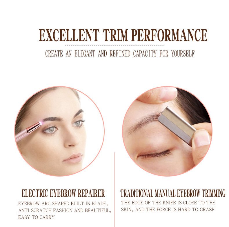 Vrouwen Elektrische Wenkbrauw Trimmer Eye Brow Shaper Potlood Gezicht Haar Remover Voor Vrouwen Automatische Wenkbrauw Scheerapparaten Zakmes