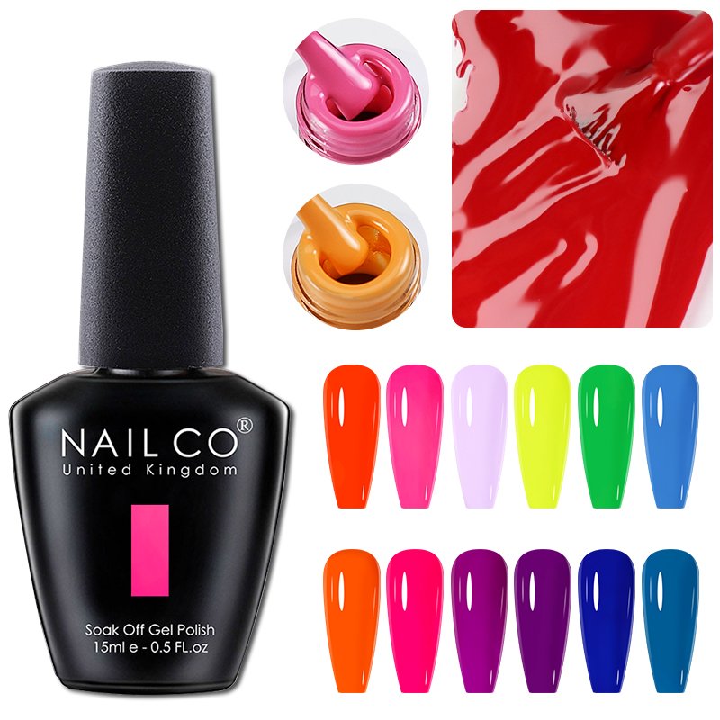 Nailco 15Ml Neon Serie Kleur Uv Gel Nagellak Fluorescentie Nagels Art Alle Voor Manicure Nail Levert Esmalte Semi permanente