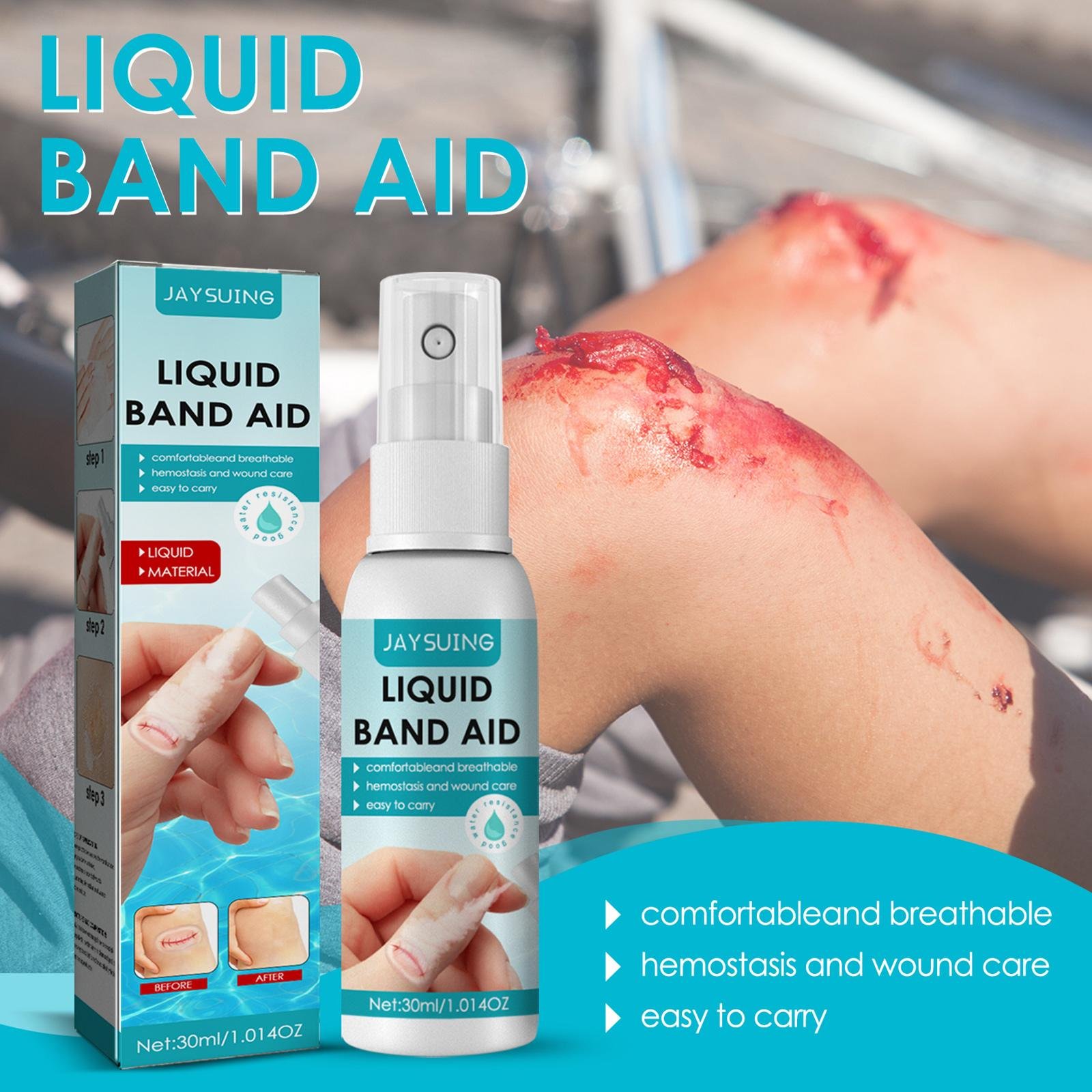 30Ml Vloeibare Bandage Spray Waterdichte Vloeibare Spuit Voor Alle Huid Gebieden Waterdichte Wondgenezing Gel Vloeibare Hemostatische Lijm