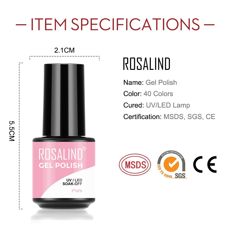 Rosalind Glitter Nagellak Semi Permanente Alle Voor Manicure Nails Art Uv Led Hybrid Vernissen Base Top Coat Soff Off gel Nail