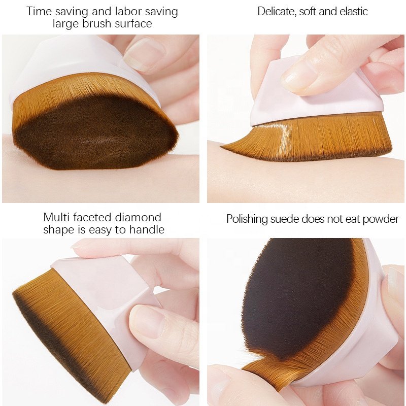 Zes Hoeken Make-Up Borstel Kabuki Vlekkeloze Foundation Brush Voor Vloeibare Make Up Brush Set Cosmetische Zachte Synthetische Make-Up Voor Vrouwen