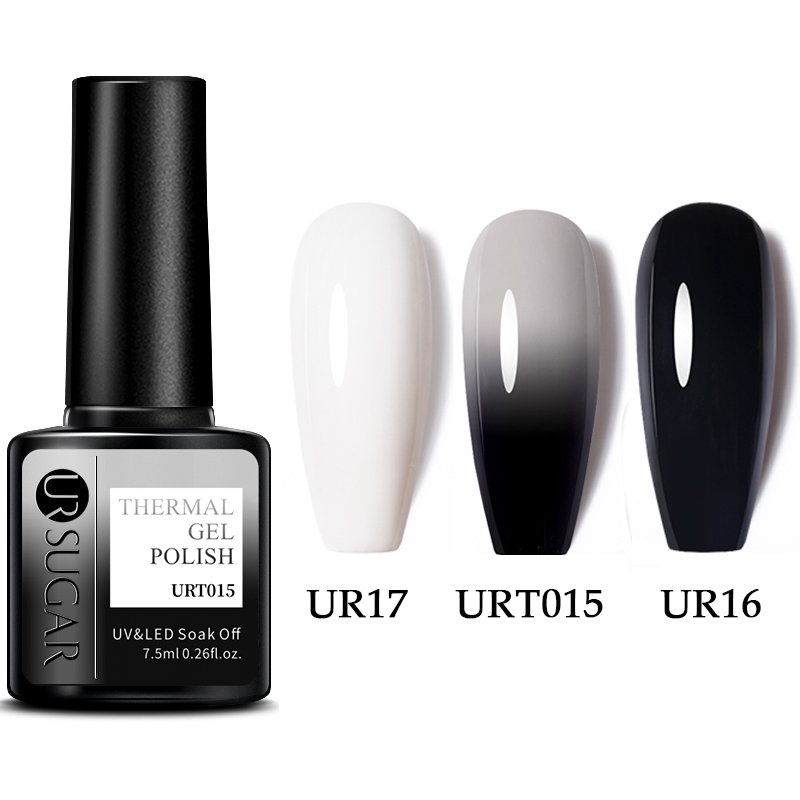 Ur Suiker Zwarte Thermische Glitter Sliver Nail Gel Polish Semi-Permanente Shiny Gel Polish Vernis Losweken Uv Gel alle Voor Manicur