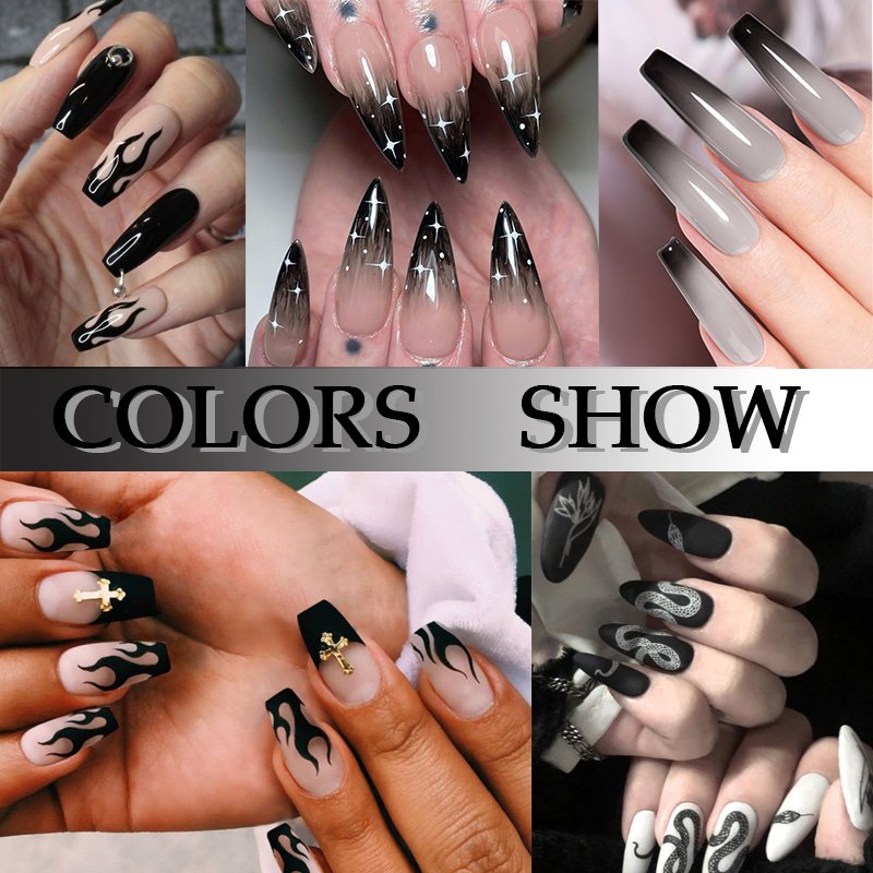 Ur Suiker Zwarte Thermische Glitter Sliver Nail Gel Polish Semi-Permanente Shiny Gel Polish Vernis Losweken Uv Gel alle Voor Manicur