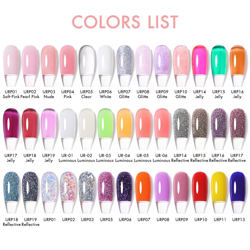 Ur Suiker Glitter Nail Extension Gel 15Ml Alle Voor Manicure Building Uv Led Gel Semi Permanente Soak Off Nail art Gel Voor Uitbreiding