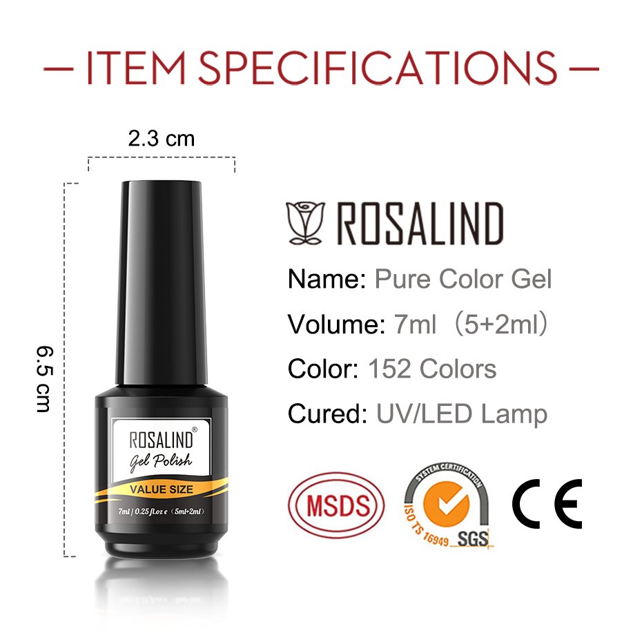 Rosalind Gel Nagellak Zomer Kleur Smaakloze Uv Nail Emaille Semi-Permanente Vernis Nail Art Manicure Base Top Alle voor Nagels Rosalind Gel Nagellak Zomer Kleur Smaakloze Uv Nail Emaille Semi-Permanente Vernis Nail Art Manicure Base Top Alle voor Nagels