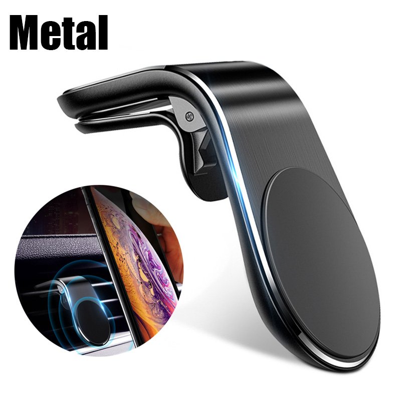 Magnetische l-type universele telefoonhouder in auto telefoon stand clip voor mount auto magnetische telefoon houder pak alle model mobiele telefoon